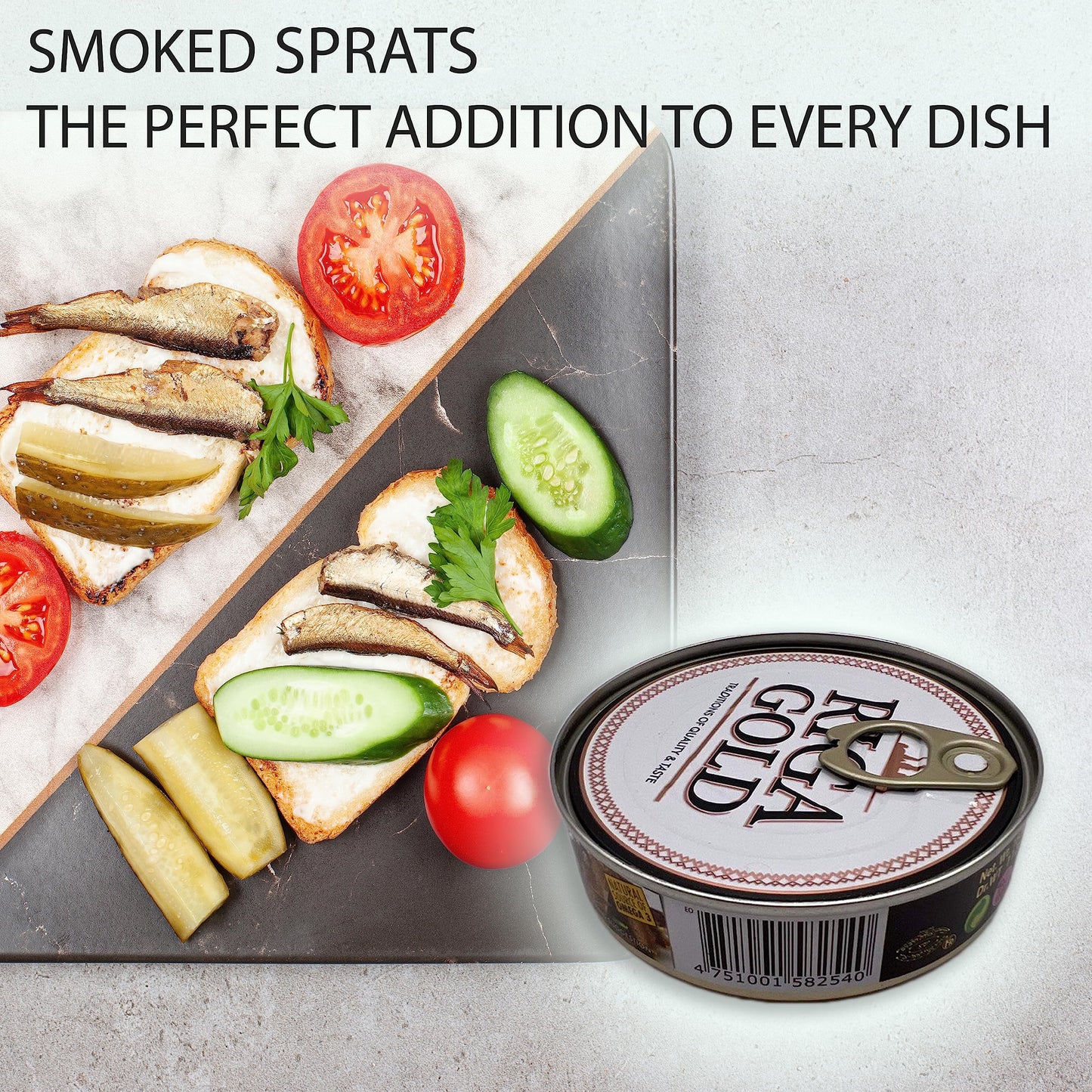 RIGA GOLD Shproti Sprats in Oil, 5.64 oz (Pack of 3), 1.88 oz each