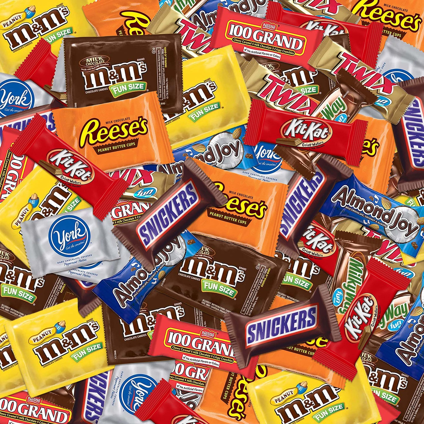 STUFF YOUR SACK Halloween Chocolate Variety Pack – 135 Individually Wrapped Treats – 5 lb Bulk Care Package – Brown