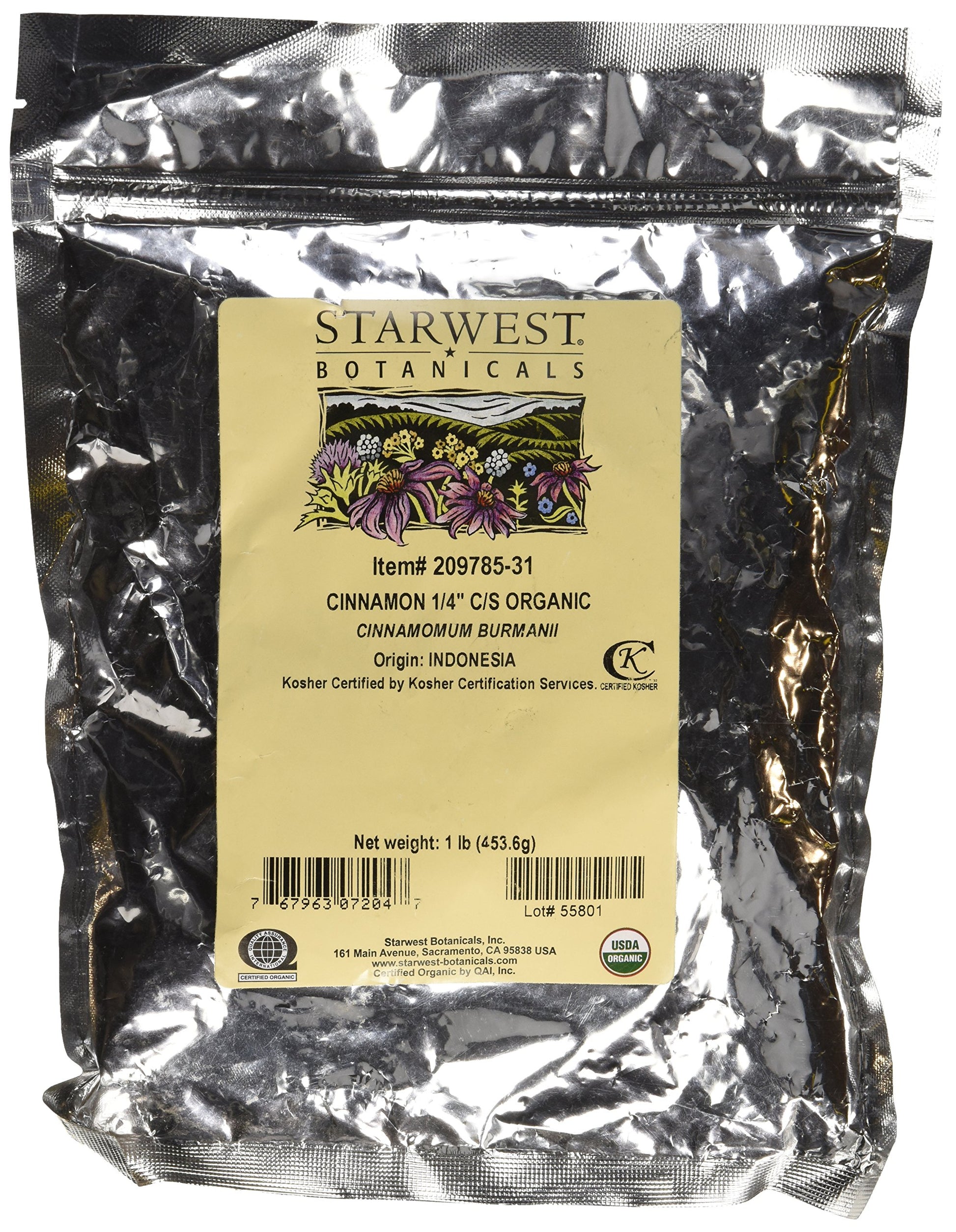 Organic Cinnamon C/S Starwest Botanicals 1 Lbs Bulk