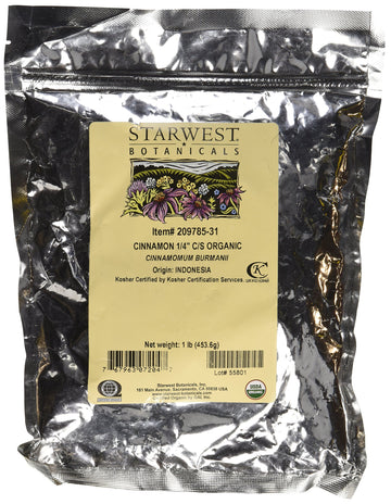 Organic Cinnamon C/S Starwest Botanicals 1 Lbs Bulk