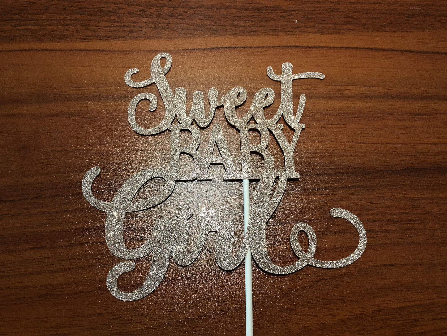 Sweet Baby Girl Cake Topper Rose Gold Glitter Baby Shower Girl Cake Topper Baby Girl Cake Topper For Baby Shower, Its A Girl Cak