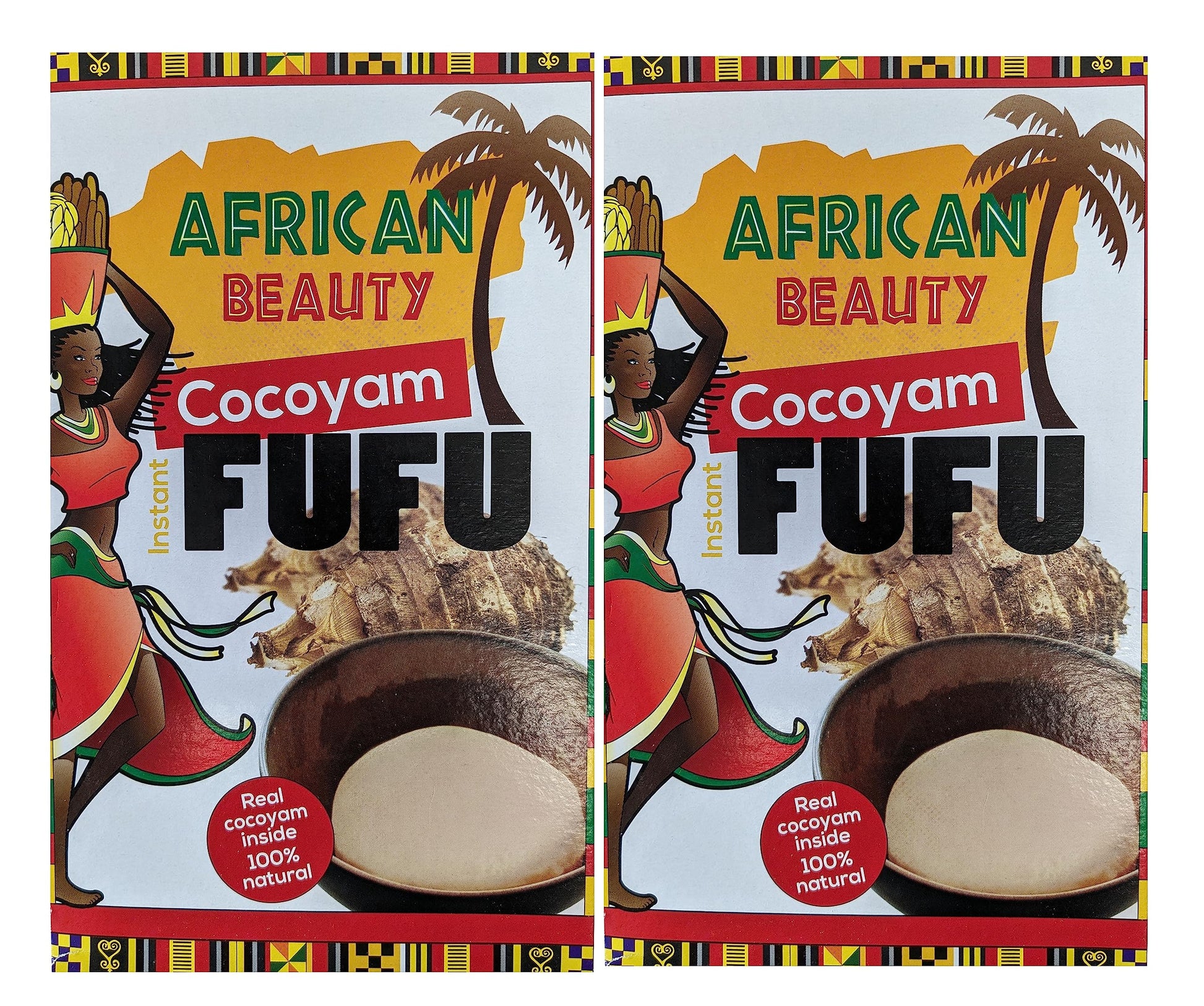African Beauty Cocoyam Fufu Flour - 100% Natural, Authentic, 24oz, Pack of 2