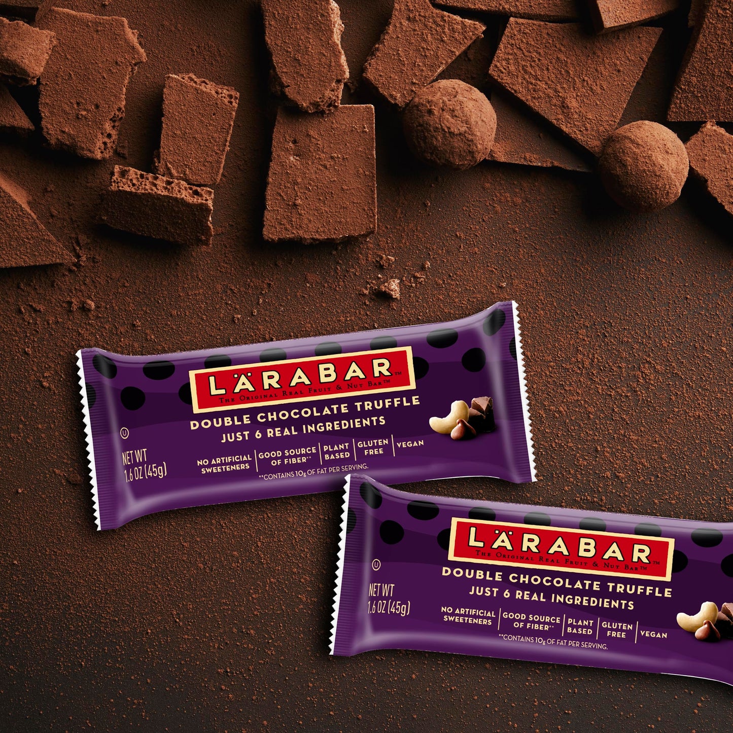 Larabar Double Chocolate Truffle, Gluten Free Vegan Fruit & Nut Bars, 6 ct