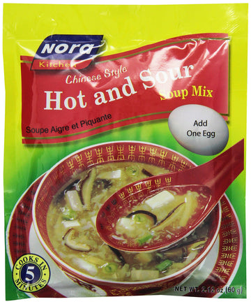 Nora Chinese Style Hot And Sour Soup Mix, 2.12-Ounce (Pack Of 6)