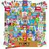 Foxy Fane Deluxe Snack Box - 150 Count Assortment of Crackers, Cookies, Chips & Candy - 864 Cubic Inches