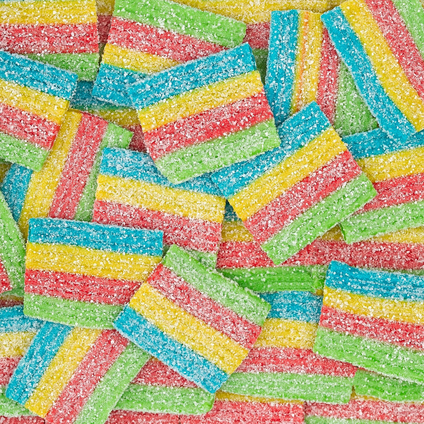 Bebeto Sour Rainbow Licorice Belts Bite Size - Colorful Rainbow Sour Chewy Candy Belts For Kids & Adults | Party & Cake Decorati