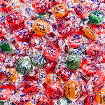 Sugar Free Hard Candy Mix | 1 Pound Bag | About 75 Count | Assorted Fruit Flavors | Individually Wrapped Sugarless Hard Candy fo