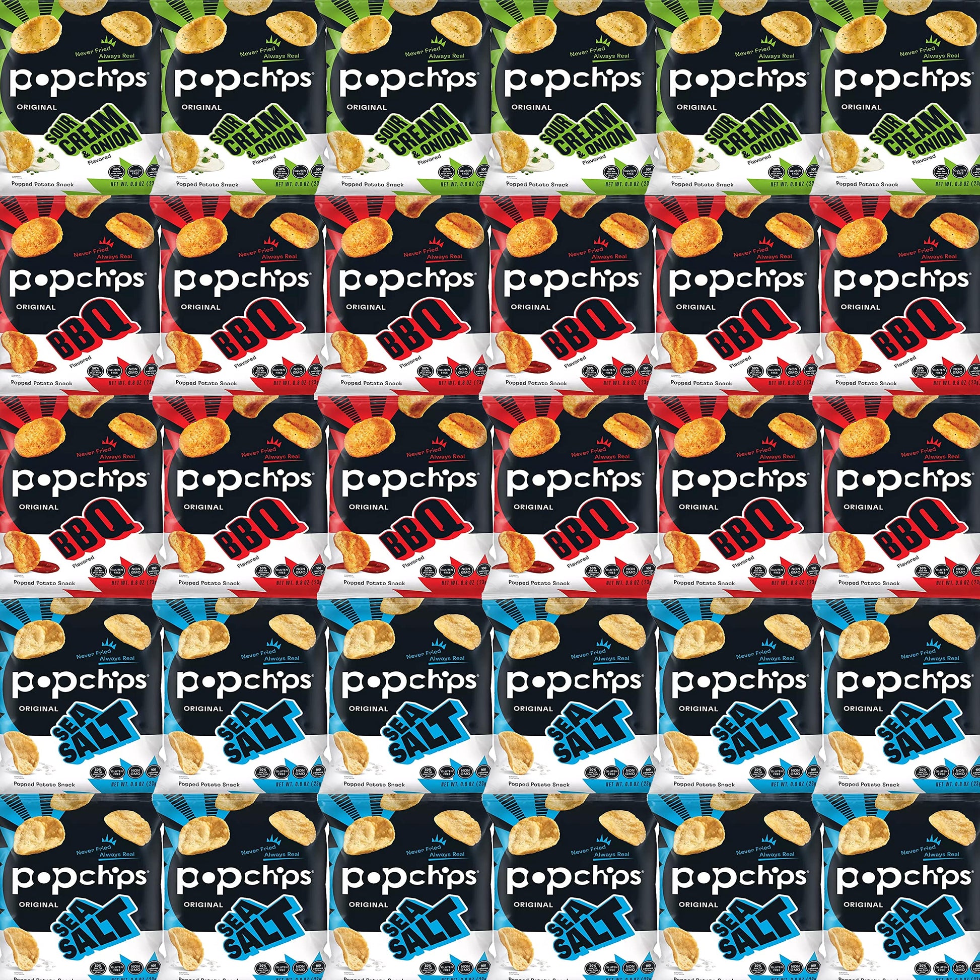 Bulk Popchips Variety Pack - 30 Count / 0.8 Oz By Bussin Boxes