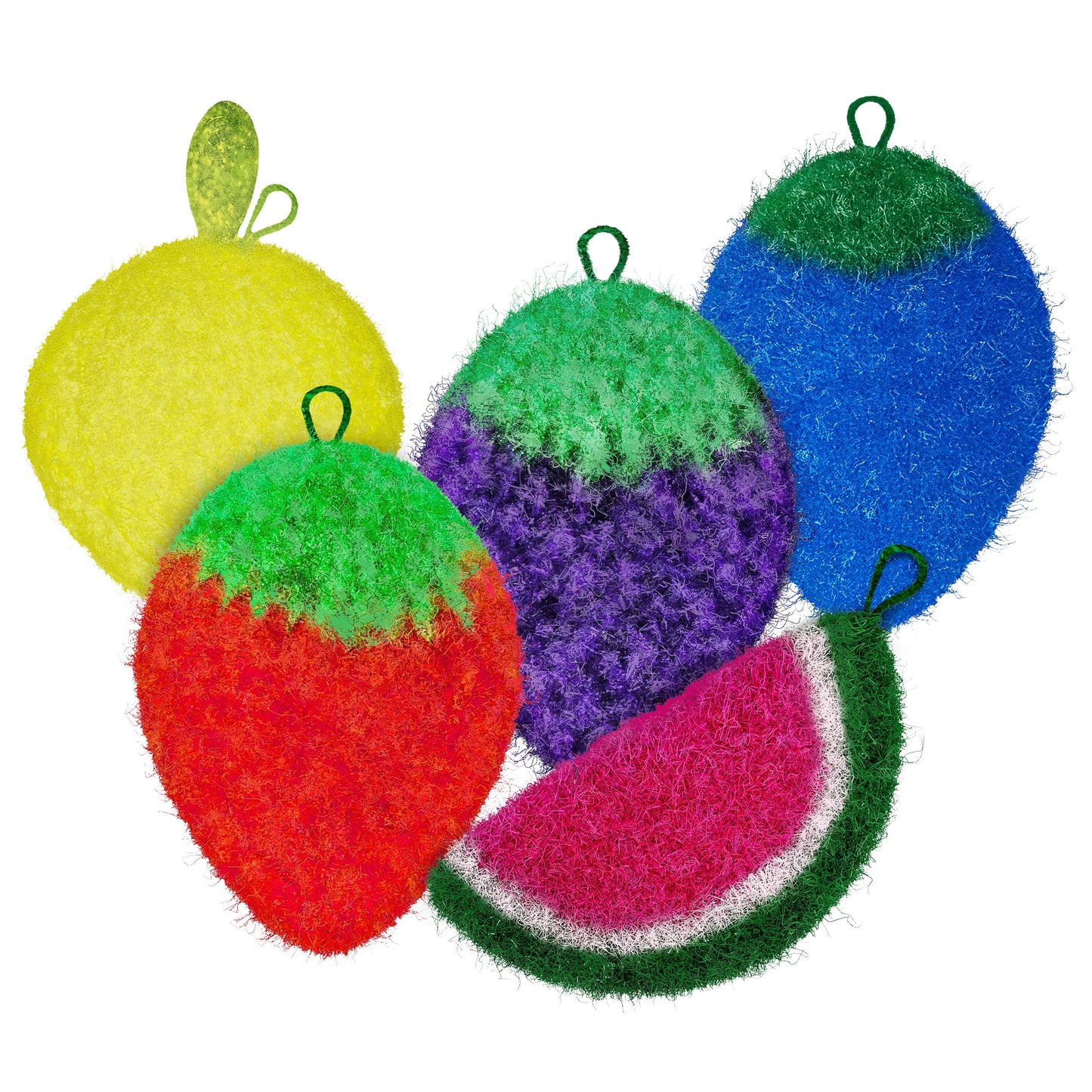 Dish Scrubbie Durable Dish Scrubber (5 Pc) - Long Lasting, Non-Scratch, Odorless And Reusable Kitchen Scrubber - All Purpose Scr