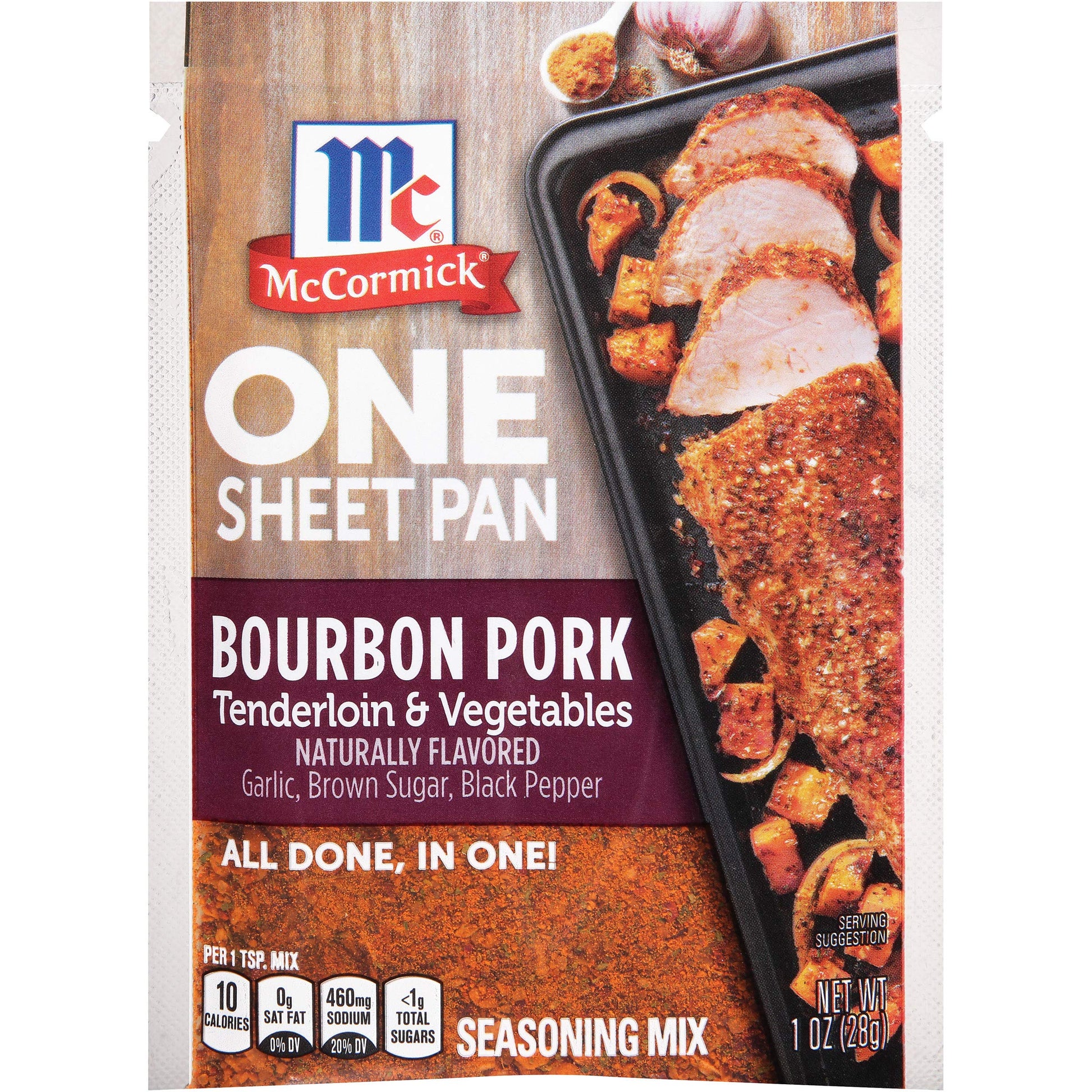 McCormick Bourbon Pork Tenderloin Seasoning Mix, 1 Ounce, Perfect for Meats and Vegetables