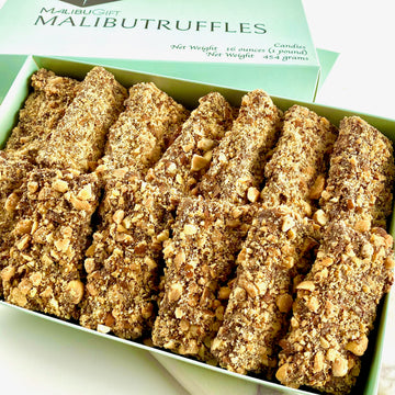 MalibuGift Sugar Free English Toffee Candy - 1 Pound Pack of Gourmet Toffee Dipped in Sugar Free Chocolate with Roasted Almonds