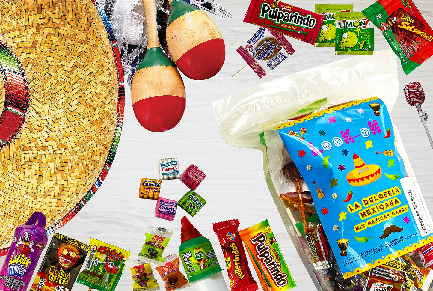 Mexican Candy Lollipops - Dulce Mexicanos Surtidos - Variety Pack Of Sweet, Sour, Salty & Spicy - Mexican Candies Snacks (60 Cou