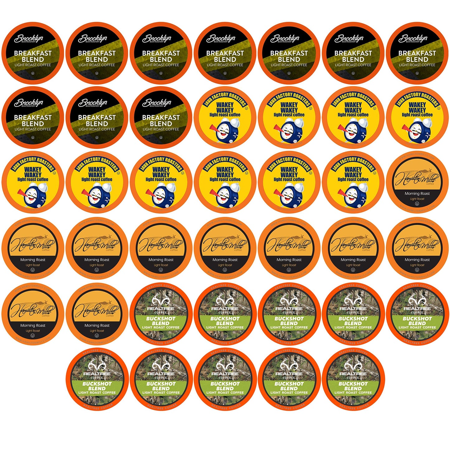 Two Rivers Coffee Light Roast Coffee Pods  Compatible with K Cup malt-inspired Including 2.0  Assorted Variety Sampler Pack  40 Count