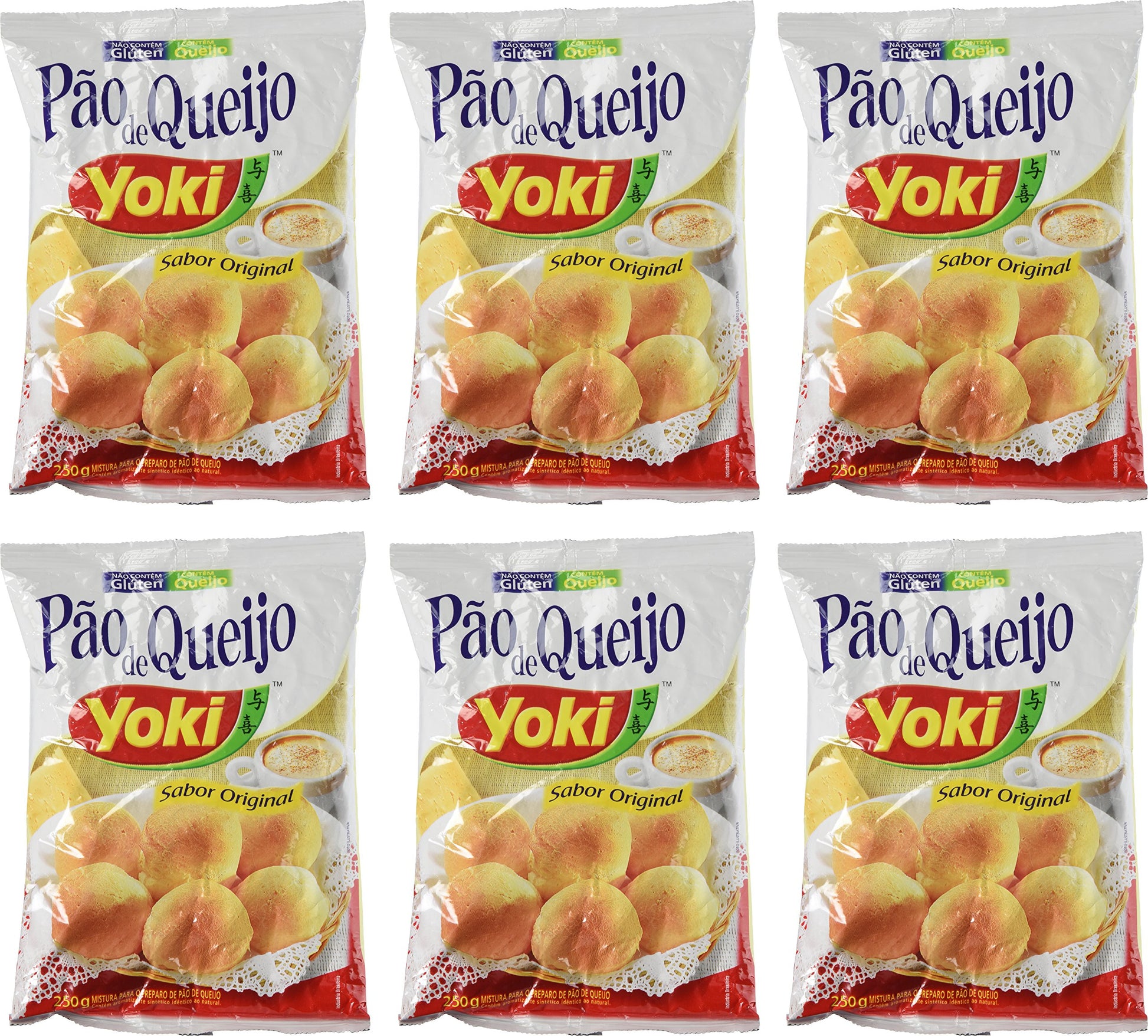 Cheese Bread Mix - Mistura para Po de Queijo - Yoki - 8.80 oz (250g) - GLUTEN-FREE - (PACK OF 06)
