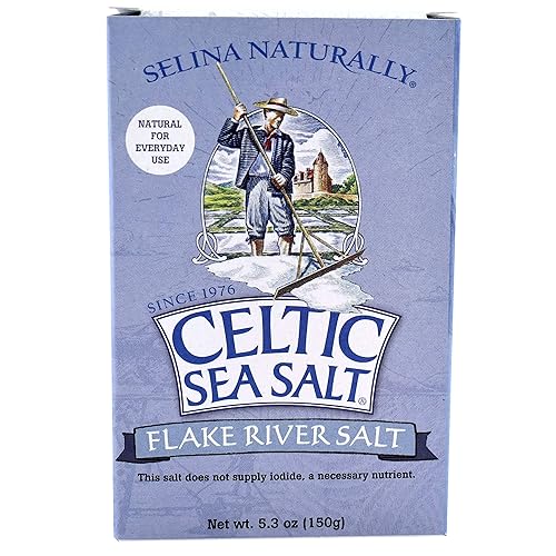 celtic Sea Salt Flake Salt 5.3 Oz (150 g) Natural Handcrafted gourmet Salt Flakes Salty 5.3 Oz (Pack of 1)