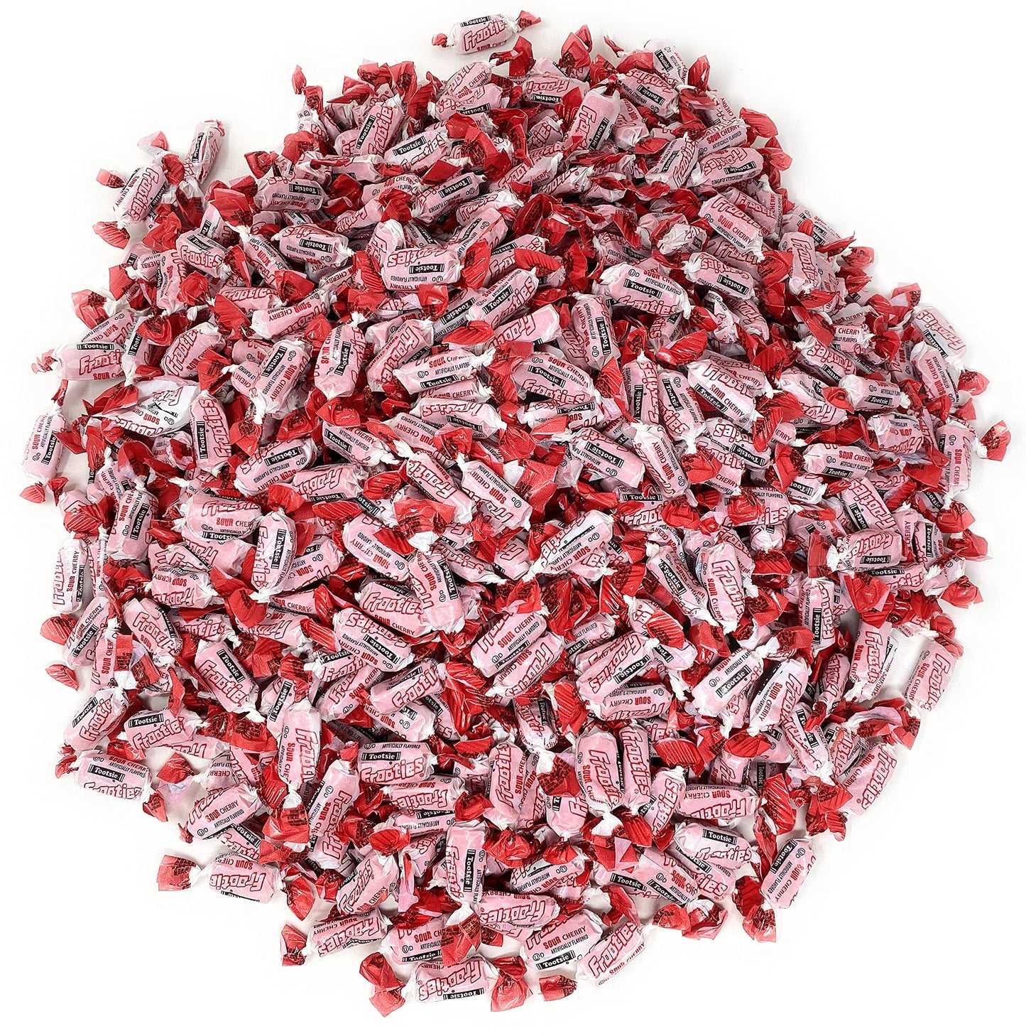 Halloween Bulk Sour Cherry Flavor Tootsie Roll Frooties Chewy Red American Taffies Candy Individually Wrapped In Resealable Asso