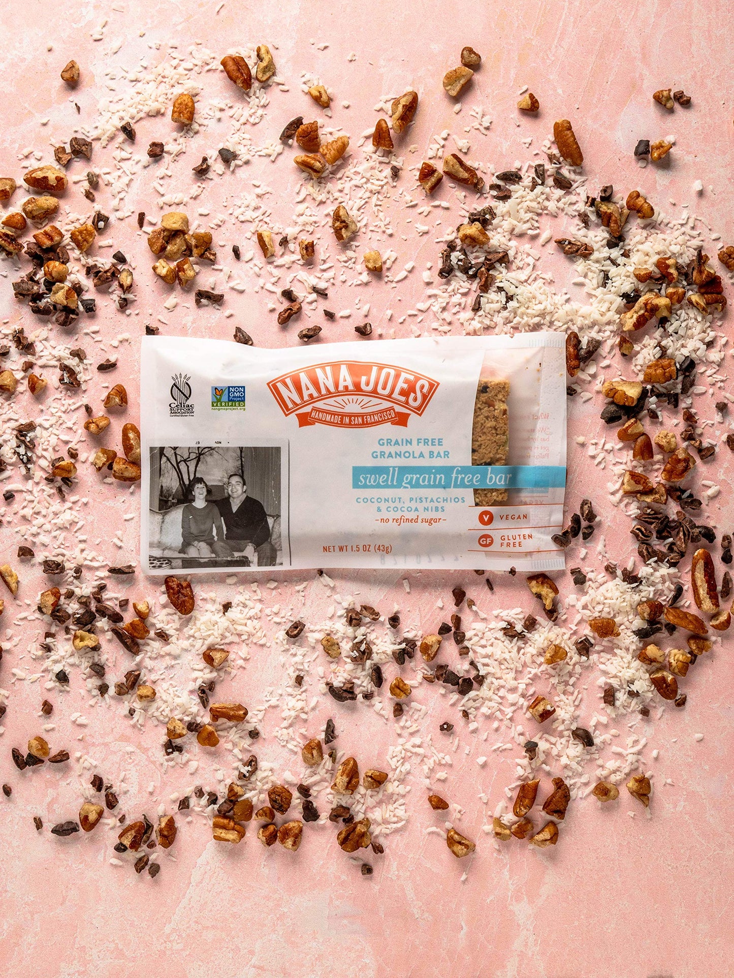 NANA JOES GRANOLA Swell Grain-Free Granola | Coconut & Pistachios | Gluten-Free, Vegan | 12 Pack