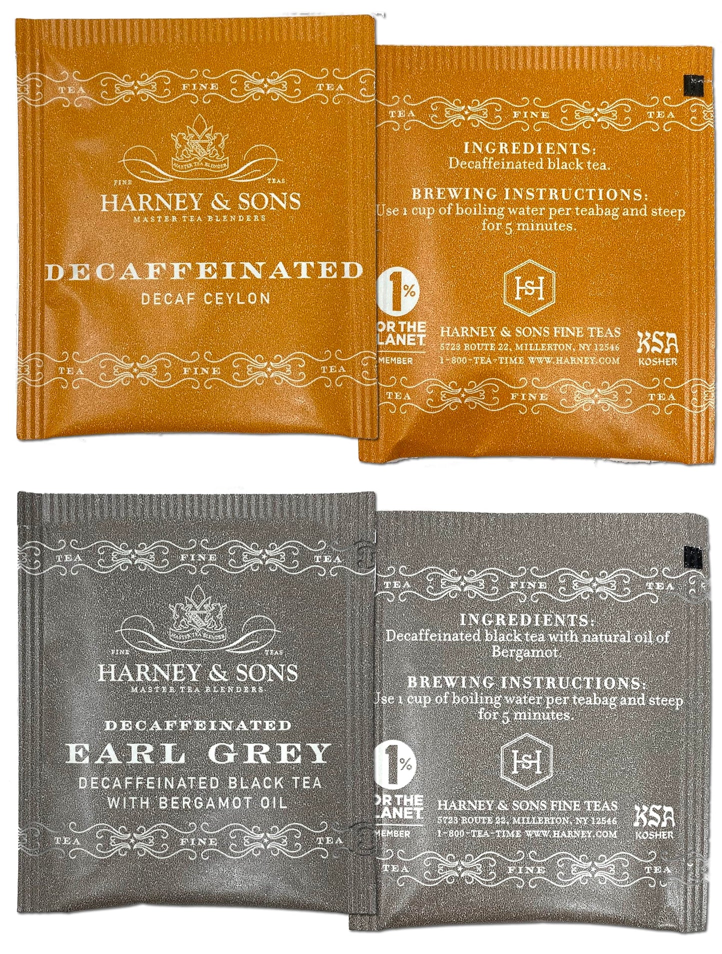 Harney & Sons Assorted Tea Bag Sampler, 40 Count, Caffeine Free Herbal Tea Variety Pack