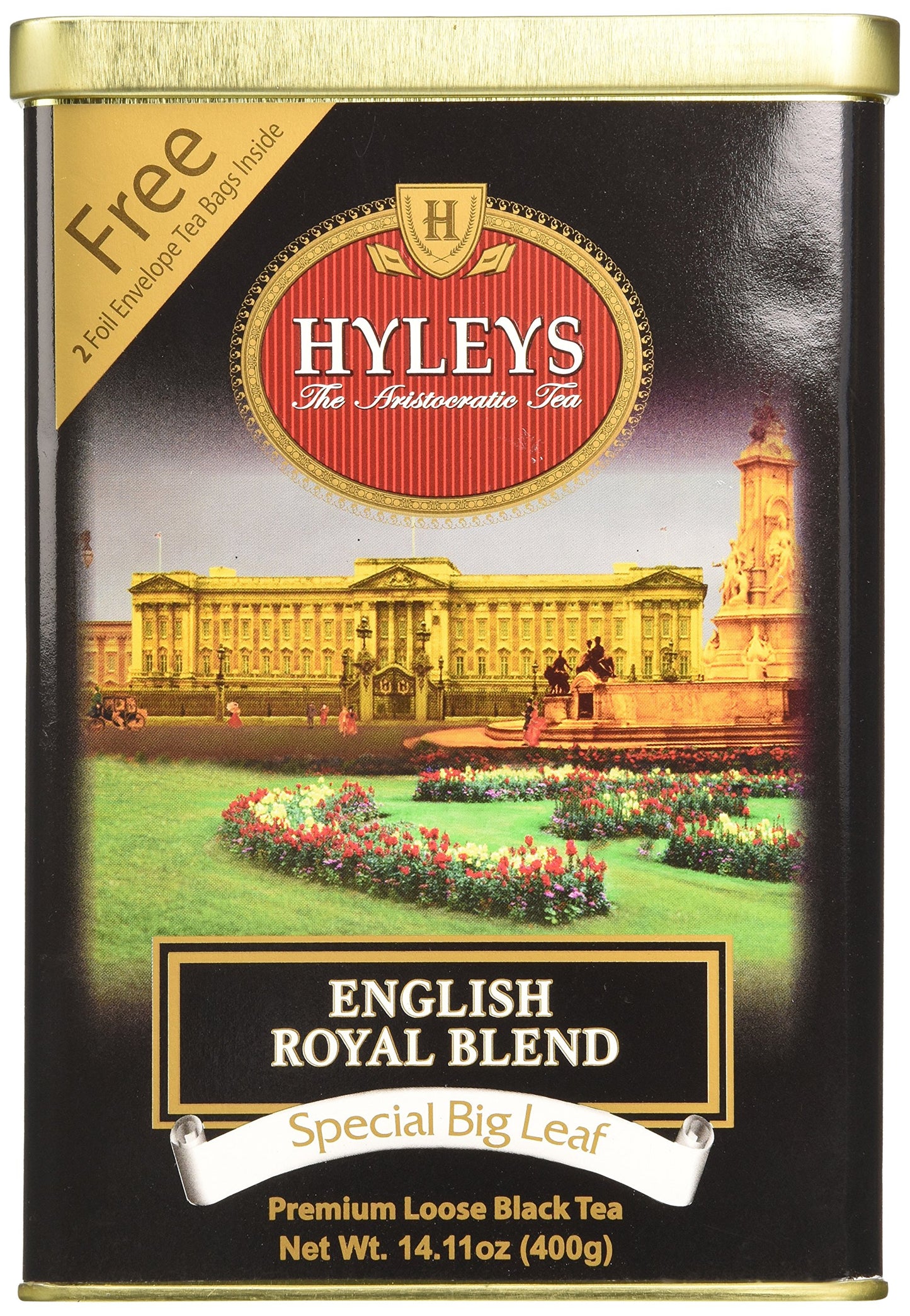 Hyleys English Royal Premium Loose Leaf Black Tea - 14.11 Ounce (400G) (Gmo Free, Gluten Free, Dairy Free, Sugar Free And 100% N