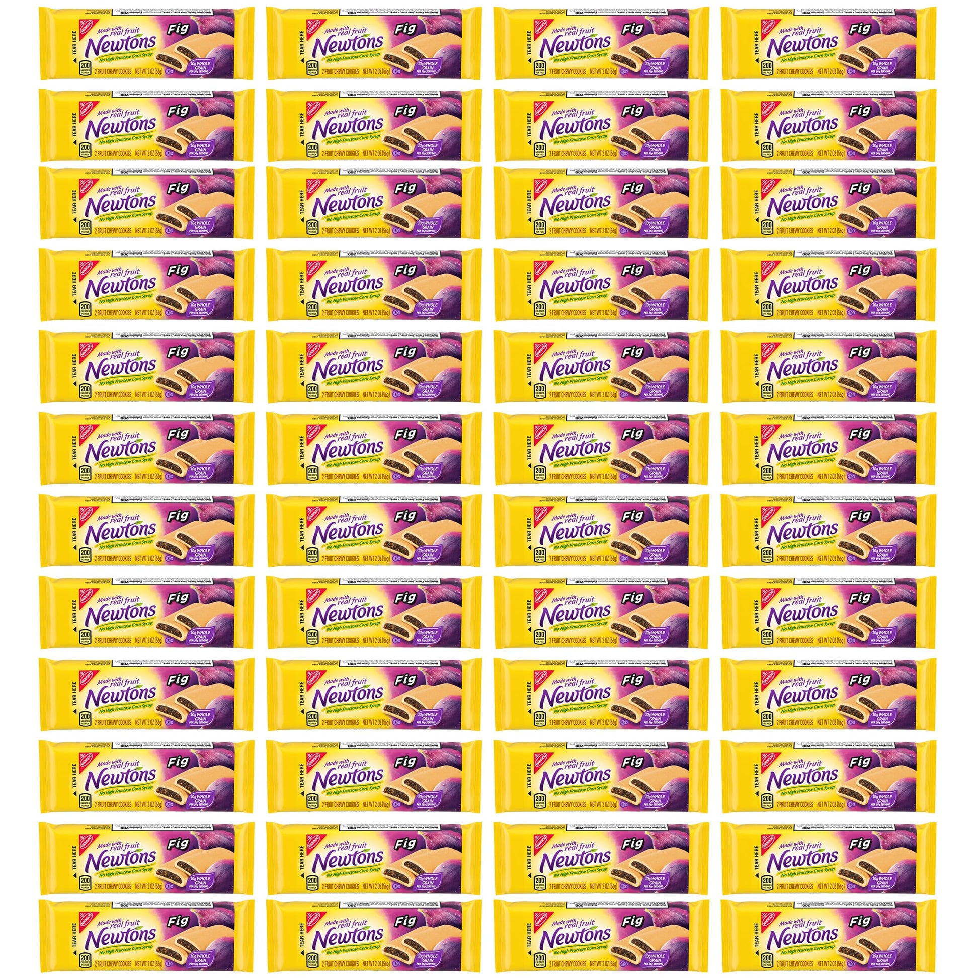 Newtons Soft & Chewy Fig Cookies (Pack of 48), 2 Fig Cookies Each Pack, Chewy Fruit Cookie