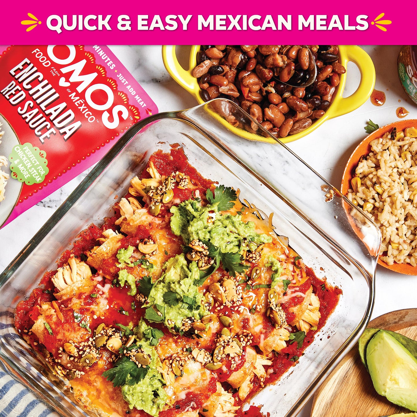 Somos Red Enchilada Sauce - Authentic Mexican Flavor & Trusted Quality - Gluten Free, Non-Gmo & Vegan - Perfect For Enchiladas,