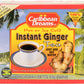 Caribbean Dreams Instant Ginger Tea, 100% Natural From Jamaica, Strong Taste And Aroma, 10 Sachets