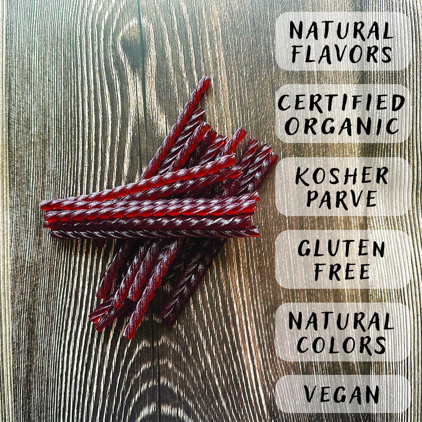 Candy Tree Organic Cherry Twists, Gluten-Free, 4 Packs, 75g Total