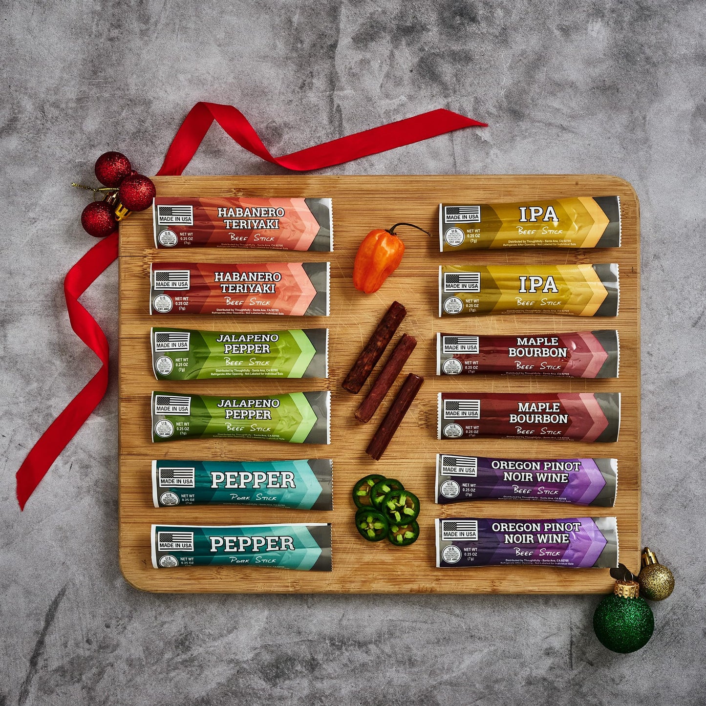 Man Crates  12 Days of Jerky Advent Calendar 2025 Featuring Ugly Christmas Sweater Artwork - Includes 12 Delicious Bites of Beef Jerky - Festive Flavors Like Habanero  Maple spirit-inspired flavor & More
