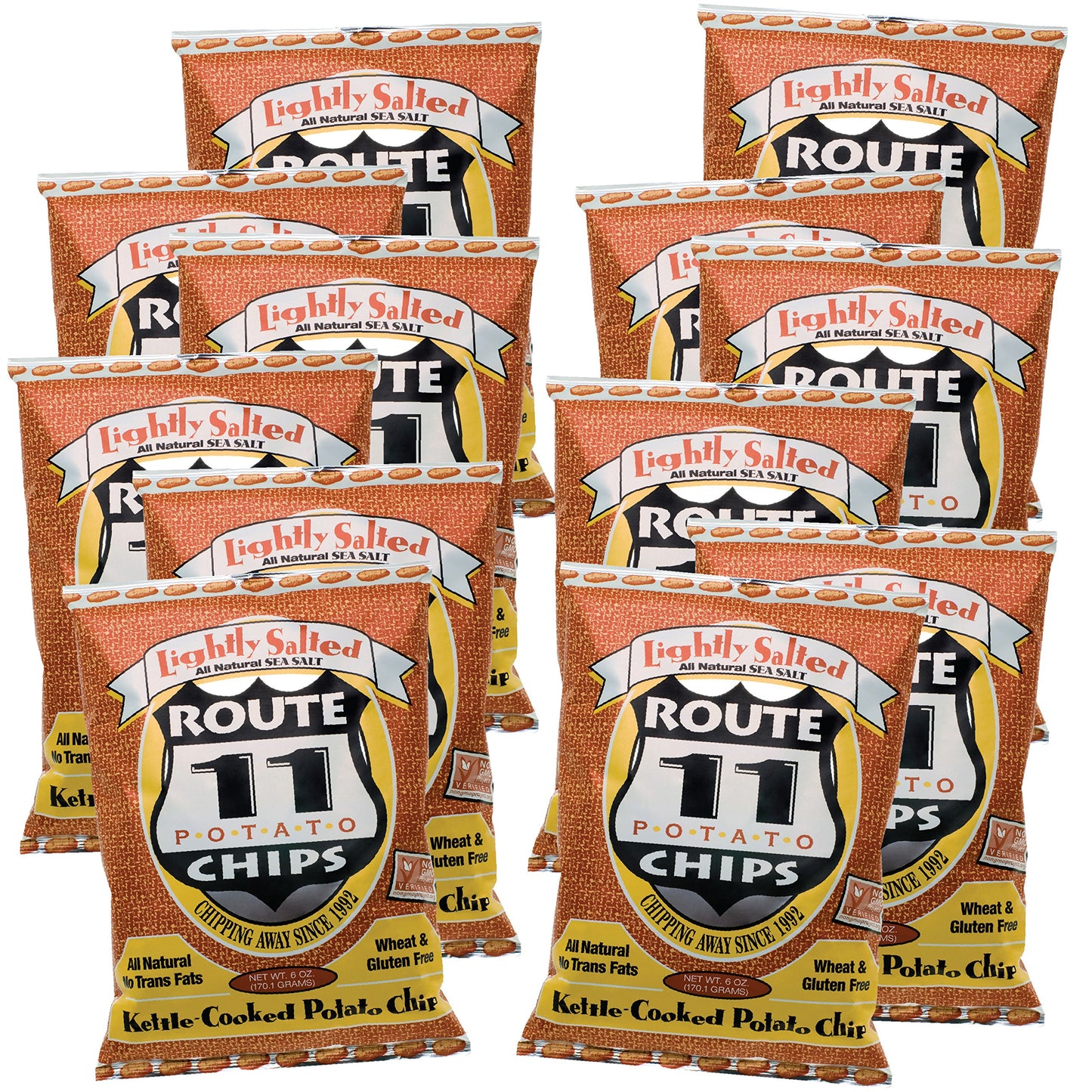 Route 11 Potato Chips : Lightly Salted (12 bags (6 oz each))