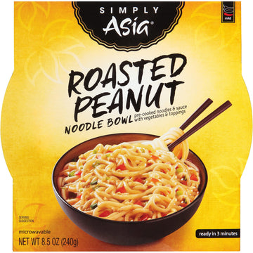 Simply Asia Roasted Peanut Noodle Bowl, 8.5 Oz (Pack Of 6)