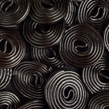 Italian Black Licorice Wheels | 1-Pound Bag | Broadway Wheels Retro Treats