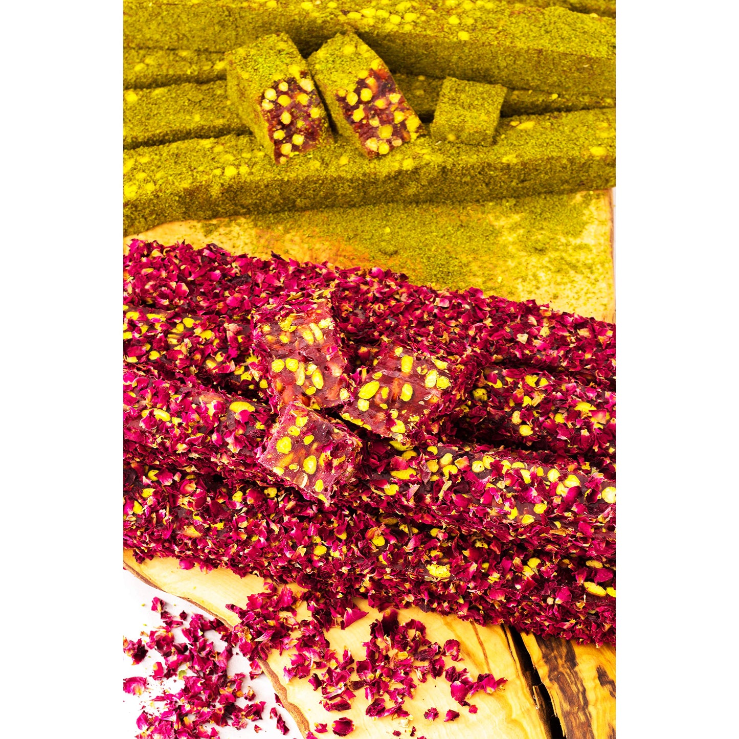 Cerez Pazari Turkish Delight Pistachio With Fantastic Rose & Pomegranate Flavour Experience In Luxury Gift Box 8.8 Oz | Assorted