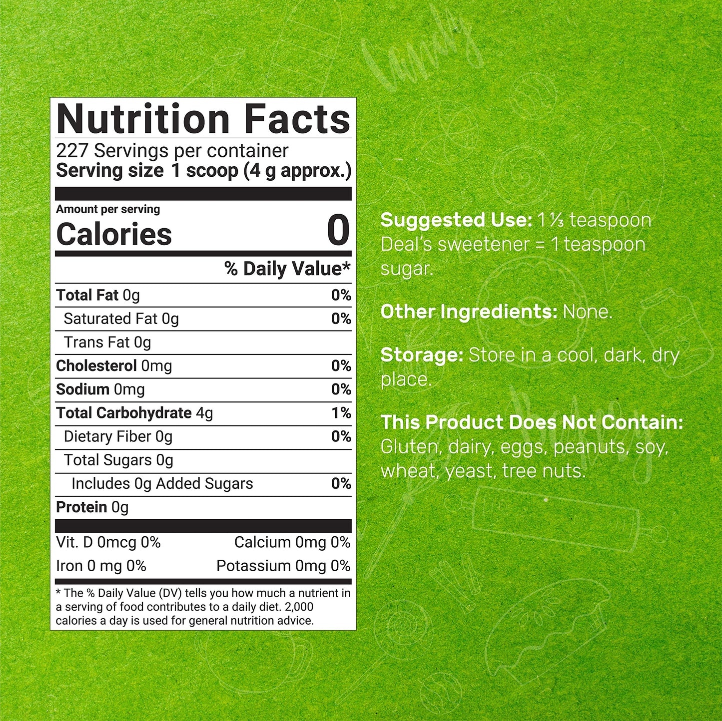 Allulose Sweetener 2 Pounds - Natural Sugar Subsitutes, No Aftertaste - Keto Friendly, Vegan, Zero Net Carb, Zero Calorie, Great