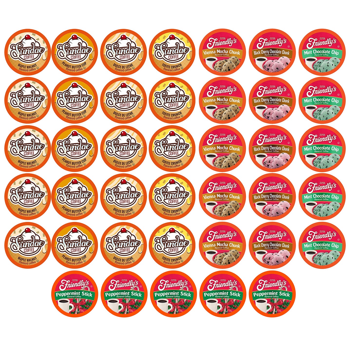 Two Rivers Coffee Ice Cream Flavored Coffee Pods, Variety Sampler Pack, 40 Count, Compatible with Keurig 2.0, Ice Cream Coffee