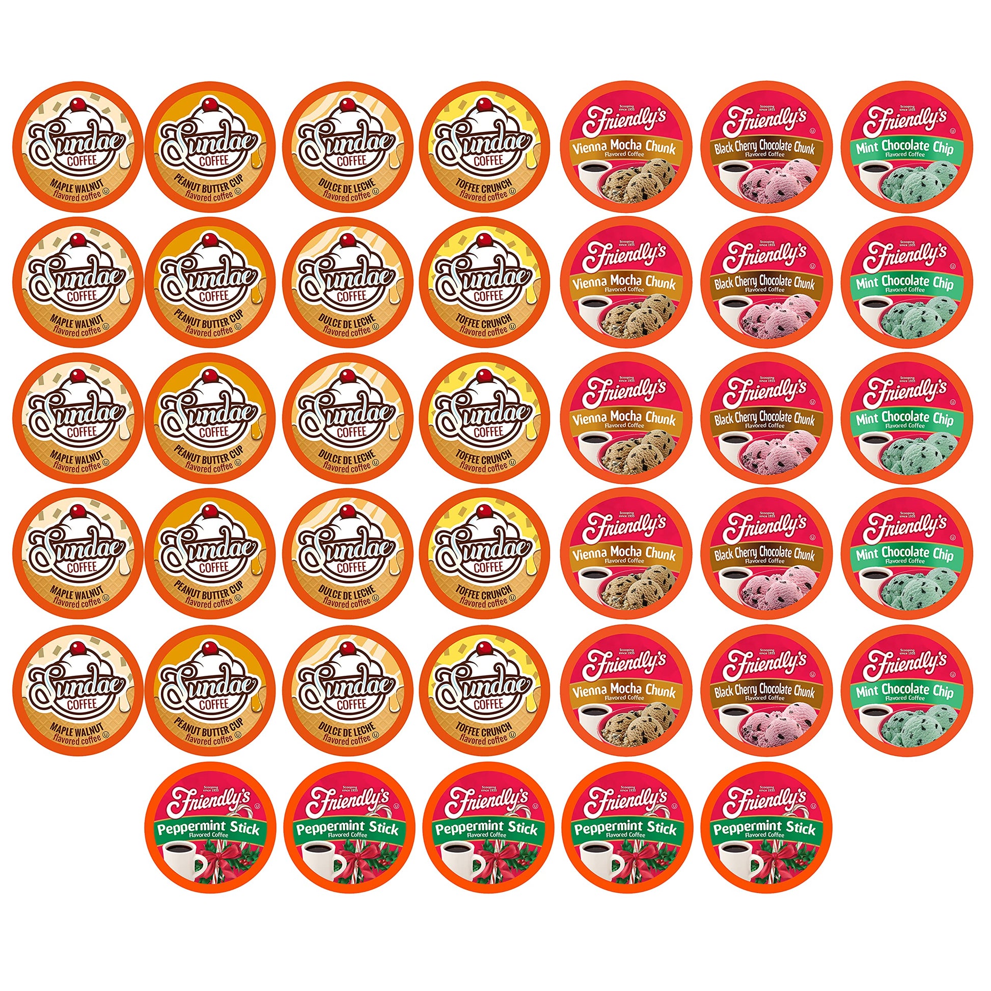 Two Rivers Coffee Ice Cream Flavored Coffee Pods, Variety Sampler Pack, 40 Count, Compatible with Keurig 2.0, Ice Cream Coffee