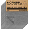 Superscandi Swedish Dishcloths For Kitchen 6 Pack Of Grey Reusable Compostable Kitchen Cloth Made In Sweden Cellulose Sponge Swe