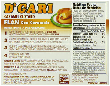 DGari, Custard Flan Caramel, 4.7 Ounce