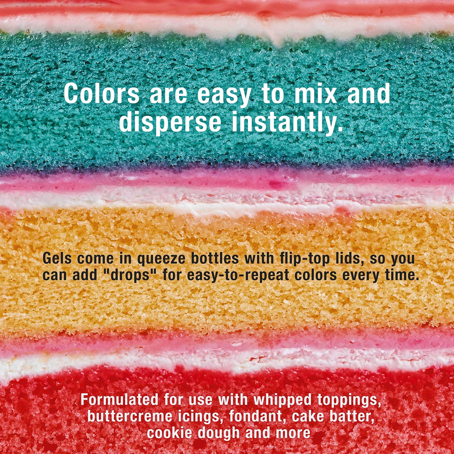 U.S. Cake Supply 30 Color Cake Food Coloring Liqua-Gel Set - 0.75 fl oz Bottles - Yellow, Blue, Green, Violet, Navy Blue, Golden, White