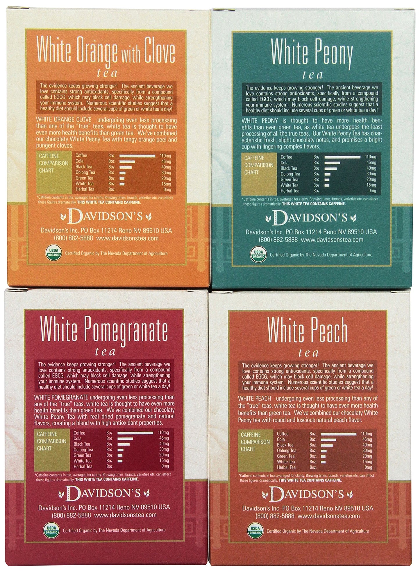 Davidson'S Tea Assorted White, 8-Count Tea Bags (Pack Of 12)