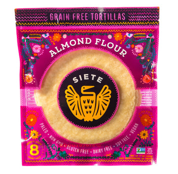 Siete Almond Flour Tortillas, 7 Ounce (Pack of 1), 8 ct (Frozen)
