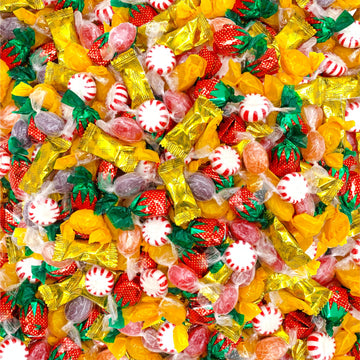 Hard Candy Assortment - Strawberry Bonbons, Starlight Mints, Butterscotch, Liberty Bell, Fruit Candy (2 Pound Bag - Approx. 160 Count)