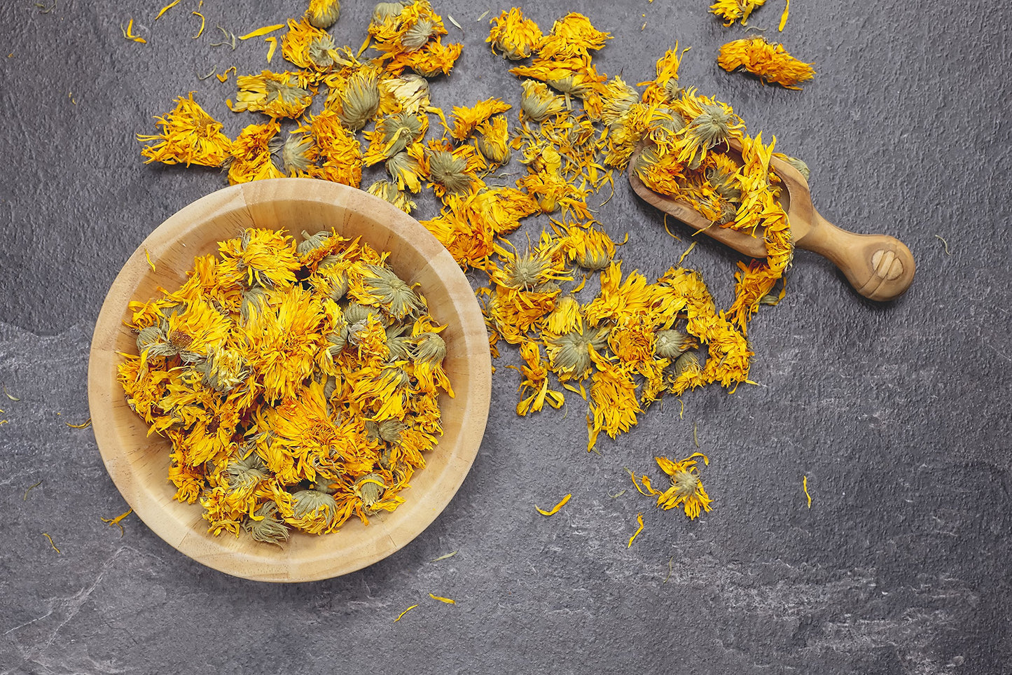 Calendula Tea 1LB (16Oz) 100% CERTIFIED Organic Whole Flower Calendula Herbal Tea (Calendula Officinalis)  Caffeine Free in 1 lbs. Bulk Resealable Kraft BPA free Bags from U.S. Wellness