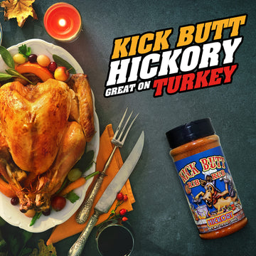 Kick Butt Gourmet Cajun Seasoning Spice Shaker - Spicy Cajun Seasoning Rub (10 Oz) - Use For Creole Seasoning (Hickory)