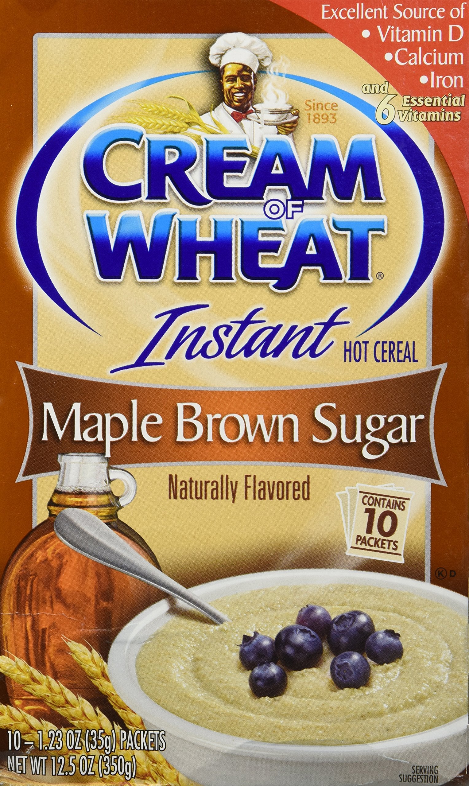 Cream of Wheat Instant Hot Cereal, Maple Brown Sugar, 1.23 Ounce, 10 Packets