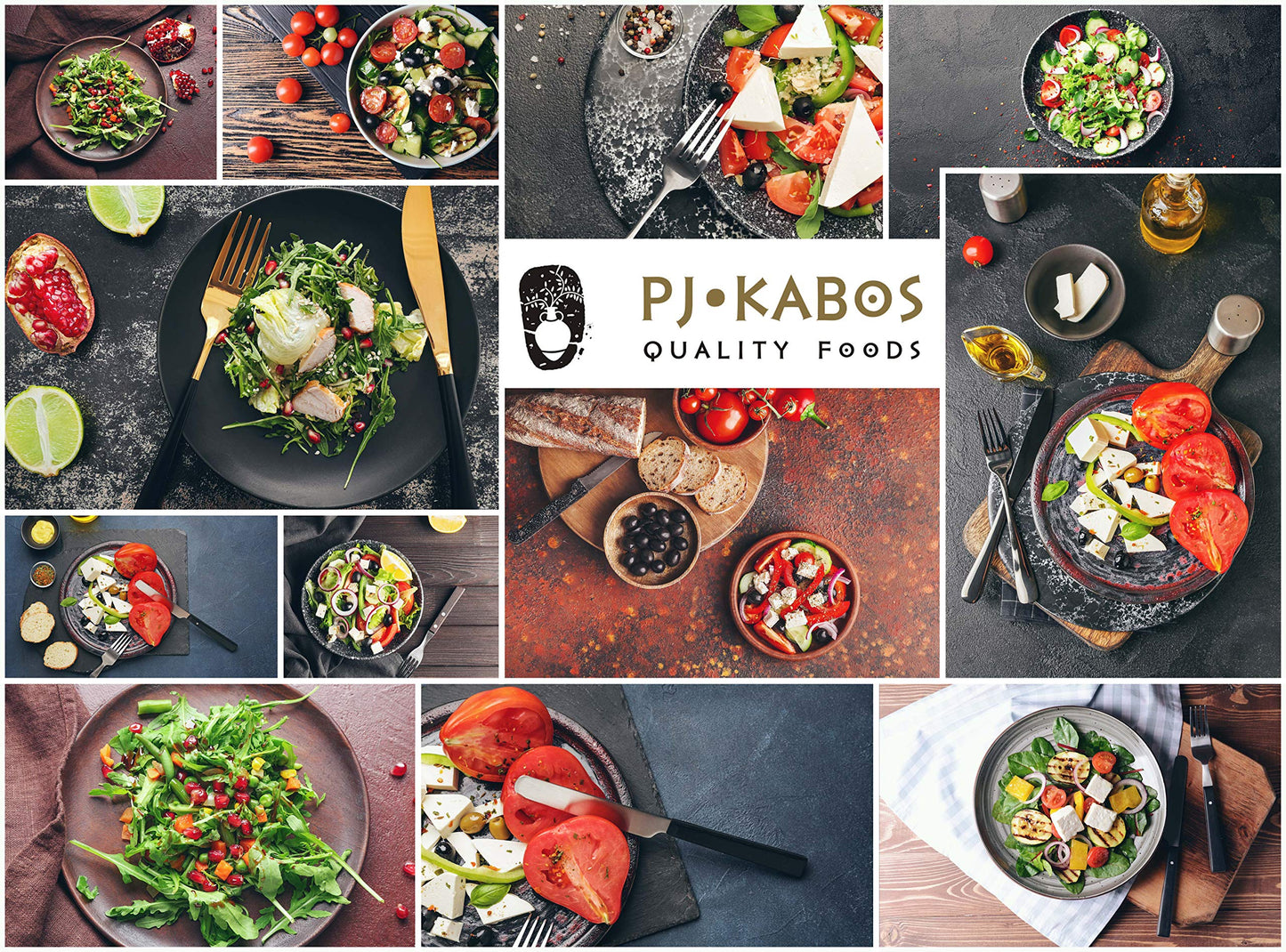 P.J. KABOS Greek Extra Virgin Olive Oil, Cold Extracted, 16.9 oz Tin, 3-Pack