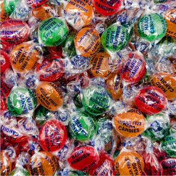Arcor Sugar-Free Fruit Hard Candy Mix - 1 Pound Pack (About 75 Count) - Cherry, Lime, Orange - Individually Wrapped
