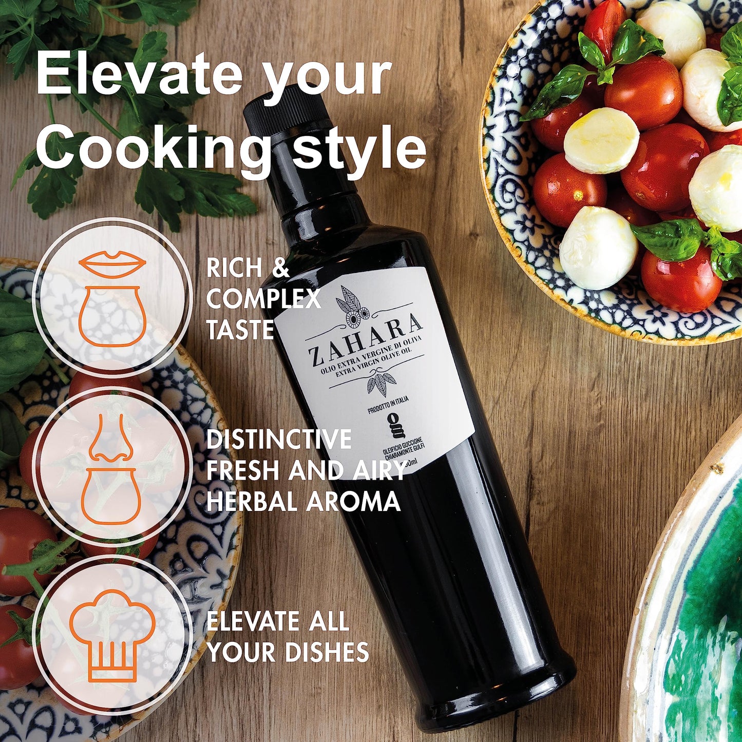 Zahara Extra Virgin Olive Oil From Italy | Sicilian Pure Evoo | Premium Early Harvest Cold Pressed | Multiple Award Winner From
