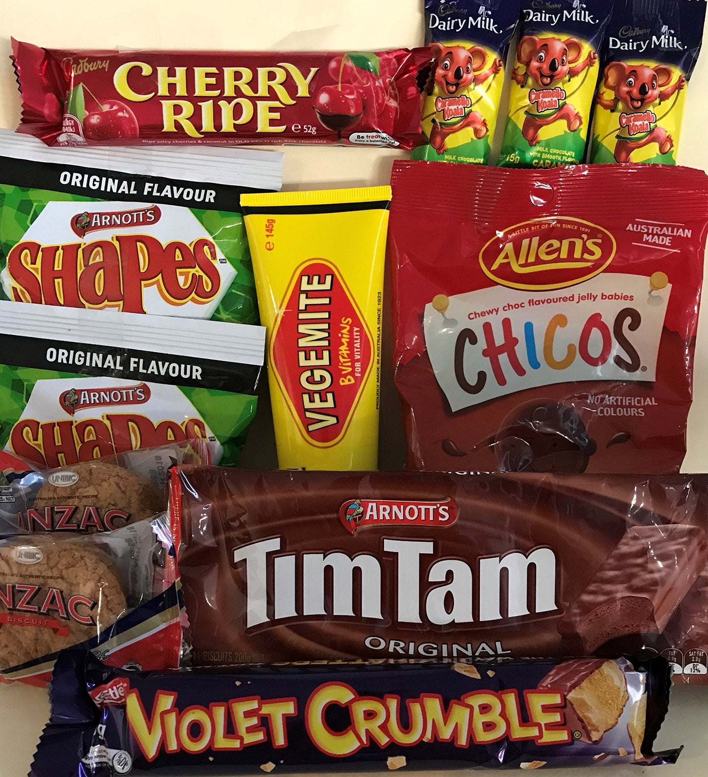 Best of Australia - Tim Tam, Vegemite, Caramello Koala, Chicos, Cherry Ripe, Violet Crumble and a s of Aussie Biscuits