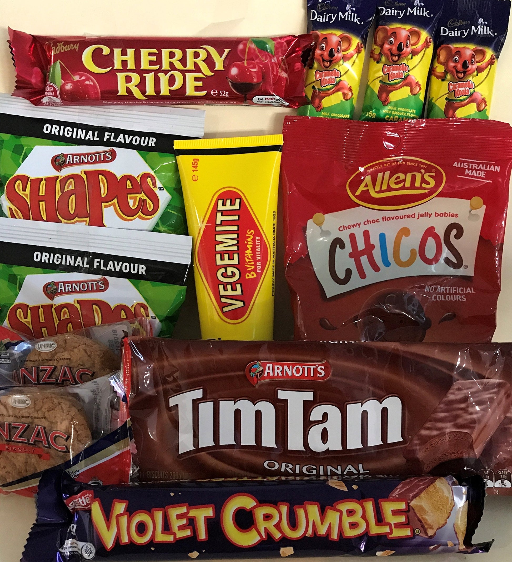 Best of Australia - Tim Tam, Vegemite, Caramello Koala, Chicos, Cherry Ripe, Violet Crumble and a s of Aussie Biscuits