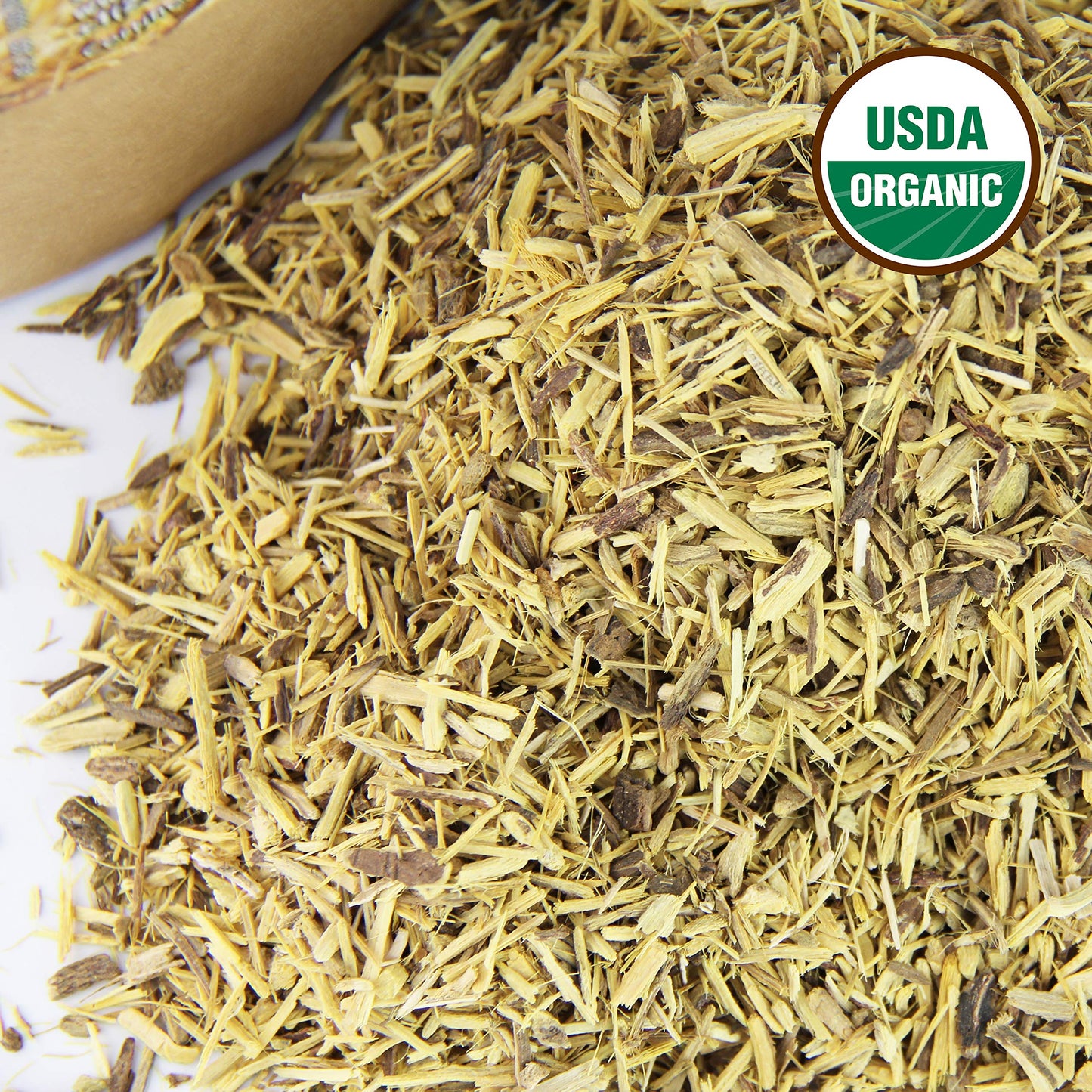 U.S. Wellness Naturals Licorice Root Tea 100% Organic Cut and Sifted 1LB Yellow